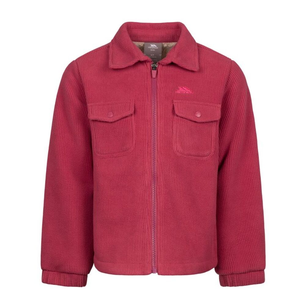 Trespass Childrens/Kids Westunder Fleece Shacket / Rose Blush